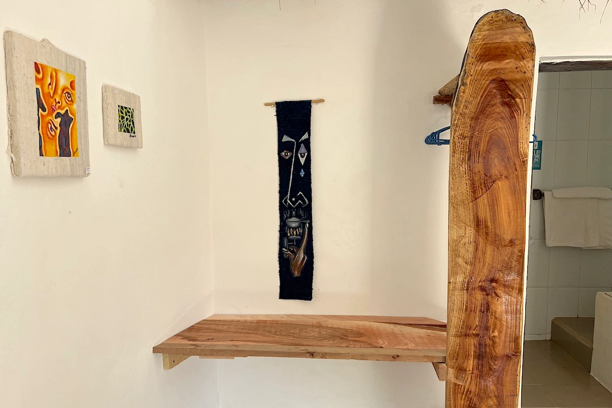 Art displayed at Footsteps Eco Lodge